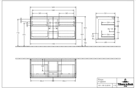 Тумба под раковину Villeroy & Boch Finion 120х50,1 см с подсветкой МДФ пион матовый лак/стекло белое матовое G13100HB