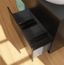 Тумба под раковину Villeroy & Boch Finion 120х50,1 см с подсветкой МДФ черный матовый лак/стекло черное матовое GA42GMPD