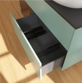 Тумба под раковину Villeroy & Boch Finion 120х50,1 см с подсветкой МДФ оливковый матовый лак/стекло черное матовое  GA42GNGM