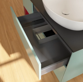 Тумба под раковину Villeroy & Boch Finion 120х50,1 см с подсветкой МДФ оливковый матовый лак/стекло черное матовое GA42HBGM