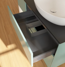 Тумба под раковину Villeroy & Boch Finion 120х50,1 см с подсветкой МДФ оливковый матовый лак/стекло черное матовое GA42MTGM