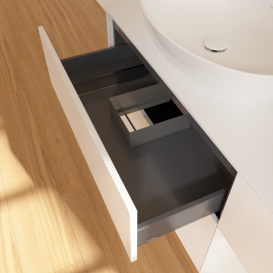 Тумба под раковину Villeroy & Boch Finion 120х50,1 см с подсветкой МДФ белый матовый лак/стекло белое матовое GA51GFMT