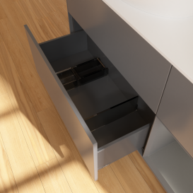 Тумба под раковину Villeroy & Boch Finion 120х50,1 см с подсветкой МДФ антрацит матовый лак/стекло белое матовое GA51GKGK