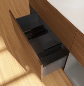 Тумба под раковину Villeroy & Boch Finion 120х50,1 см с подсветкой МДФ шпон грецкого ореха/стекло белое матовое GA51GKGN