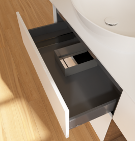 Тумба под раковину Villeroy & Boch Finion 120х50,1 см с подсветкой МДФ белый матовый лак/стекло белое матовое GA51GNMT