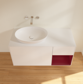 Тумба под раковину Villeroy & Boch Finion 120х50,1 см с подсветкой МДФ белый матовый лак/стекло белое матовое GA51HBMT