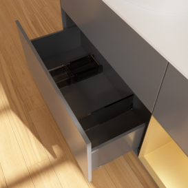 Тумба под раковину Villeroy & Boch Finion 120х50,1 см с подсветкой МДФ антрацит матовый лак/стекло белое матовое GA51HFGK