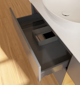 Тумба под раковину Villeroy & Boch Finion 120х50,1 см с подсветкой МДФ антрацит матовый лак/стекло белое матовое GA51HFGK