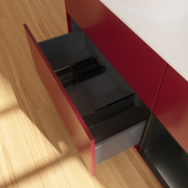 Тумба под раковину Villeroy & Boch Finion 120х50,1 см с подсветкой МДФ пион матовый лак/стекло белое матовое GA51PDHB