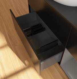 Тумба под раковину Villeroy & Boch Finion 120х50,1 см с подсветкой МДФ черный матовый лак/стекло черное матовое GA52GKPD