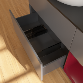 Тумба под раковину Villeroy & Boch Finion 120х50,1 см с подсветкой МДФ антрацит матовый лак/стекло черное матовое GA52HBGK