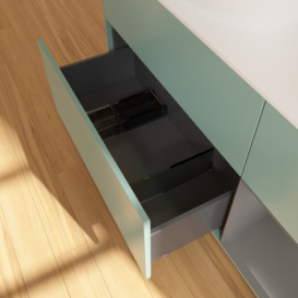 Тумба под раковину Villeroy & Boch Finion 120х50,1 см с подсветкой МДФ оливковый матовый лак/стекло белое матовое GA51GKGM