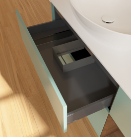 Тумба под раковину Villeroy & Boch Finion 120х50,1 см с подсветкой МДФ оливковый матовый лак/стекло белое матовое GA51GNGM