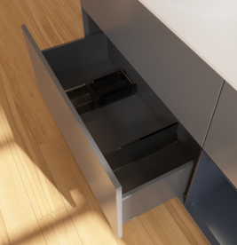 Тумба под раковину Villeroy & Boch Finion 120х50,1 см с подсветкой МДФ антрацит матовый лак/стекло белое матовое GA51HGGK