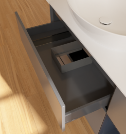 Тумба под раковину Villeroy & Boch Finion 120х50,1 см с подсветкой МДФ антрацит матовый лак/стекло белое матовое GA51HGGK