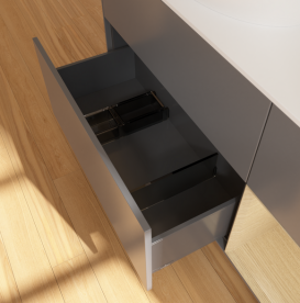 Тумба под раковину Villeroy & Boch Finion 120х50,1 см с подсветкой МДФ антрацит матовый лак/стекло белое матовое GA51PCGK