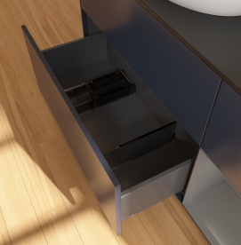 Тумба под раковину Villeroy & Boch Finion 120х50,1 см с подсветкой МДФ темно-синий матовый лак/стекло черное матовое GA52GKHG