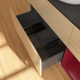 Тумба под раковину Villeroy & Boch Finion 120х50,1 см с подсветкой МДФ шпон дуба/стекло черное матовое GA52HBPC