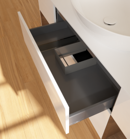 Тумба под раковину Villeroy & Boch Finion 160х50,1 см с подсветкой МДФ глянцевый белый лак/стекло белое матовое GD01GNGF