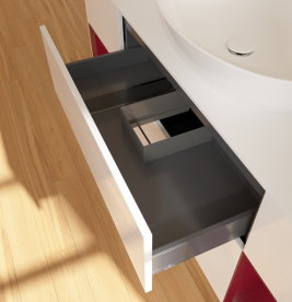 Тумба под раковину Villeroy & Boch Finion 160х50,1 см с подсветкой МДФ глянцевый белый лак/стекло белое матовое GD01HBGF