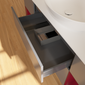 Тумба под раковину Villeroy & Boch Finion 160х50,1 см с подсветкой МДФ антрацит матовый лак/стекло белое матовое GD01HBGK