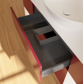 Тумба под раковину Villeroy & Boch Finion 160х50,1 см с подсветкой МДФ пион матовый лак/стекло белое матовое GD01MTHB