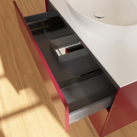 Тумба под раковину Villeroy & Boch Finion 100х50,1 см с подсветкой МДФ пион матовый лак/стекло белое матовое GA11GFHB