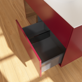 Тумба под раковину Villeroy & Boch Finion 100х50,1 см с подсветкой МДФ пион матовый лак/стекло белое матовое GA11GNHB