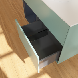 Тумба под раковину Villeroy & Boch Finion 100х50,1 см с подсветкой МДФ оливковый матовый лак/стекло белое матовое GA11HGGM