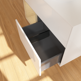 Тумба под раковину Villeroy & Boch Finion 100х50,1 см с подсветкой МДФ глянцевый белый лак/стекло белое матовое GA11PCGF