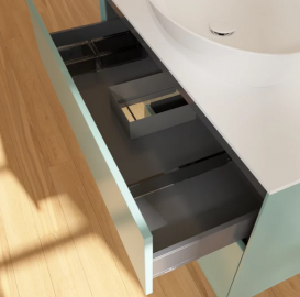 Тумба під раковину Villeroy & Boch Finion 100х50,1 см із підсвічуванням МДФ оливковий матовий лак/скло біле матове GA11PCGM