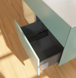 Тумба під раковину Villeroy & Boch Finion 100х50,1 см із підсвічуванням МДФ оливковий матовий лак/скло біле матове GA11PCGM