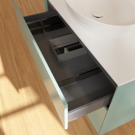 Тумба под раковину Villeroy & Boch Finion 100х50,1 см с подсветкой МДФ оливковый матовый лак/стекло белое матовое GA11PDGM