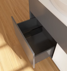 Тумба под раковину Villeroy & Boch Finion 100х50,1 см с подсветкой МДФ антрацит матовый лак/стекло белое матовое FA21GFGK