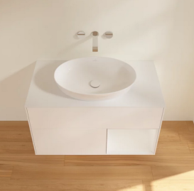 Тумба под раковину Villeroy & Boch Finion 100х50,1 см с подсветкой МДФ белый матовый лак/стекло белое матовое FA21GFMT