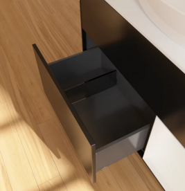 Тумба под раковину Villeroy & Boch Finion 100х50,1 см с подсветкой МДФ черный матовый лак/стекло белое матовое FA21GFPD