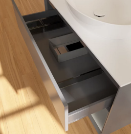 Тумба под раковину Villeroy & Boch Finion 100х50,1 см с подсветкой МДФ антрацит матовый лак/стекло белое матовое FA21GKGK