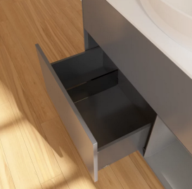 Тумба под раковину Villeroy & Boch Finion 100х50,1 см с подсветкой МДФ антрацит матовый лак/стекло белое матовое FA21GKGK