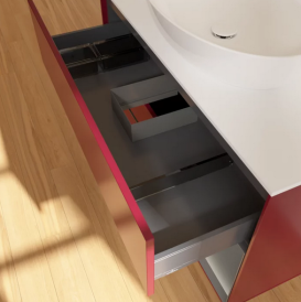 Тумба под раковину Villeroy & Boch Finion 100х50,1 см с подсветкой МДФ пион матовый лак/стекло белое матовое FA21GKHB