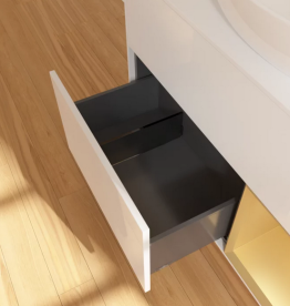 Тумба под раковину Villeroy & Boch Finion 100х50,1 см с подсветкой МДФ глянцевый белый лак/стекло белое матовое FA21HFGF