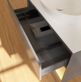 Тумба под раковину Villeroy & Boch Finion 100х50,1 см с подсветкой МДФ антрацит матовый лак/стекло белое матовое FA21HFGK