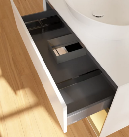 Тумба под раковину Villeroy & Boch Finion 100х50,1 см с подсветкой МДФ белый матовый лак/стекло белое матовое FA21HFMT