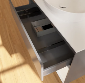 Тумба під раковину Villeroy & Boch Finion 100х50,1 см з підсвічуванням антрацит матовий лак/скло біле матове FA21MTGK