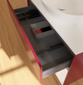 Тумба под раковину Villeroy & Boch Finion 100х50,1 см с подсветкой МДФ пион матовый лак/стекло белое матовое FA21MTHB