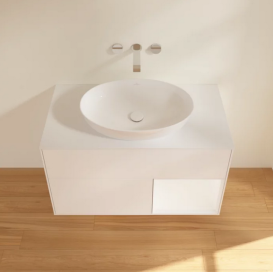 Тумба под раковину Villeroy & Boch Finion 100х50,1 см с подсветкой МДФ белый матовый лак/стекло белое матовое FA21MTMT