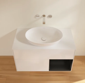 Тумба под раковину Villeroy & Boch Finion 100х50,1 см с подсветкой МДФ глянцевый белый лак/стекло белое матовое FA21PDGF