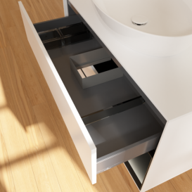 Тумба под раковину Villeroy & Boch Finion 100х50,1 см с подсветкой МДФ белый матовый лак/стекло белое матовое FA21PDMT