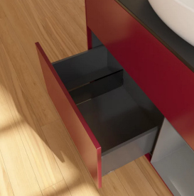 Тумба под раковину Villeroy & Boch Finion 100х50,1 см с подсветкой МДФ пион матовый лак/стекло черное матовое FA22GKHB