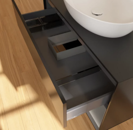 Тумба под раковину Villeroy & Boch Finion 100х50,1 см с подсветкой МДФ черный матовый лак/стекло черное матовое FA22GKPD