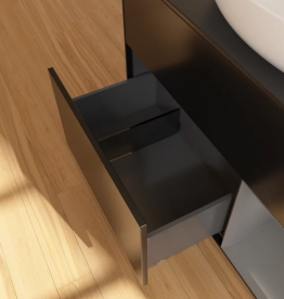 Тумба под раковину Villeroy & Boch Finion 100х50,1 см с подсветкой МДФ черный матовый лак/стекло черное матовое FA22GKPD